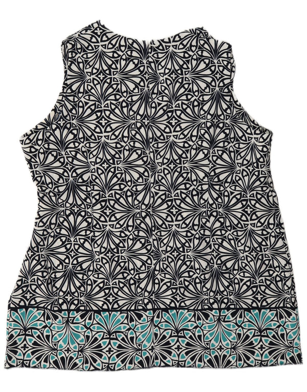 Marks & Spencer Damen Ärmelloses A-Linien-Kleid UK 24 4XL Marineblau mit Blumenmuster