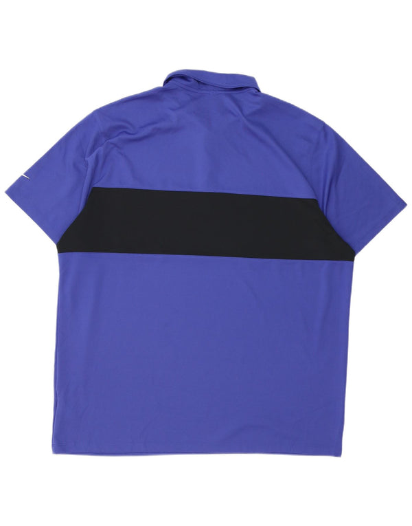Nike Herren Dri Fit Standard Poloshirt 2XL Lila Colourblock Polyester