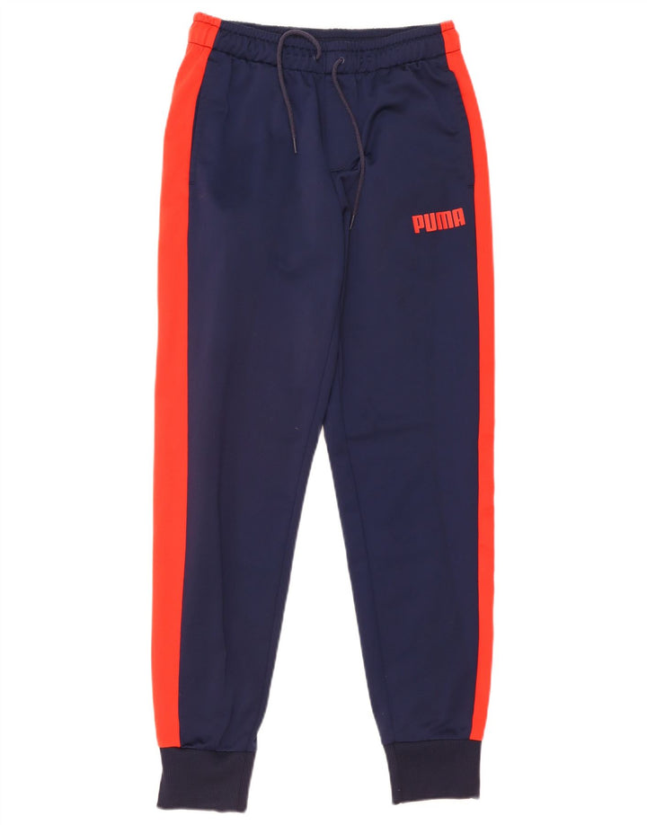 Puma Herren-Trainingshose, Jogginghose, Mittelblau, Farbblock