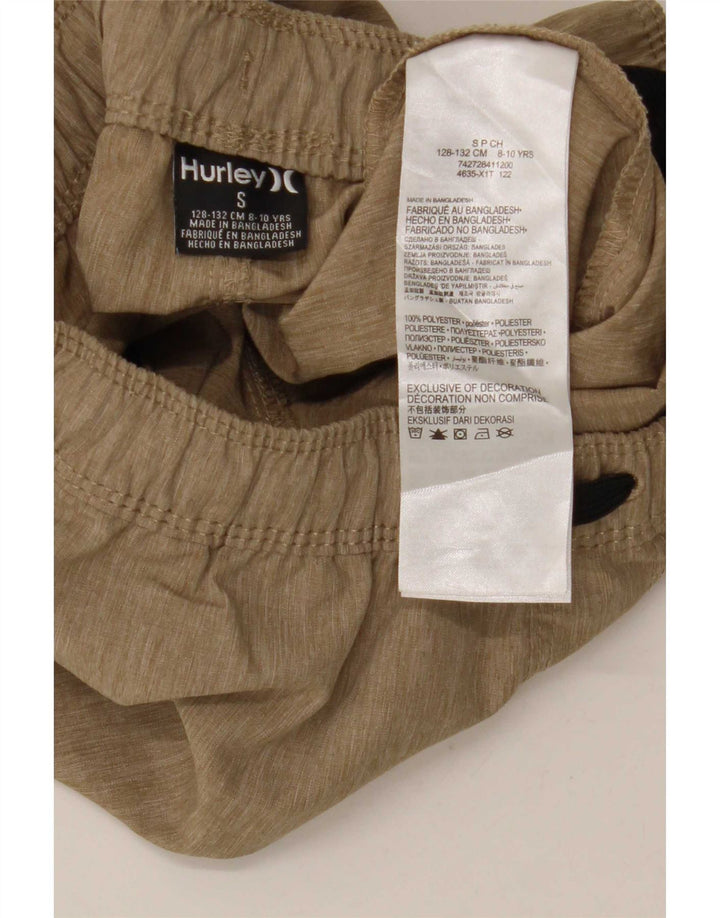 Hurley Sportshorts für Jungen, 8–9 Jahre, Größe S, braunes Polyester