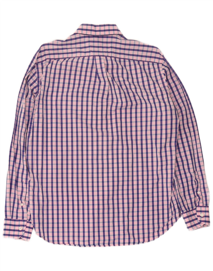 Harmont & Blaine Herrenhemd XL, rosa Gingham-Baumwolle