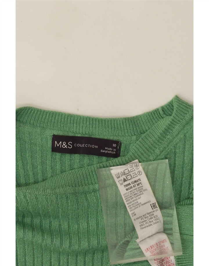 Marks & Spencer Damen-Pullover mit U-Boot-Ausschnitt, Gr. 10, Grün