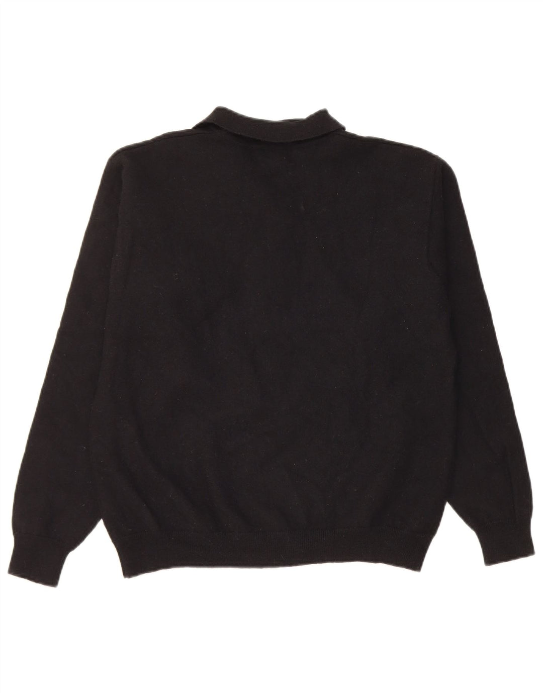 Eddie Bauer Herren-Pullover mit Polokragen, mittelschwarze Wolle