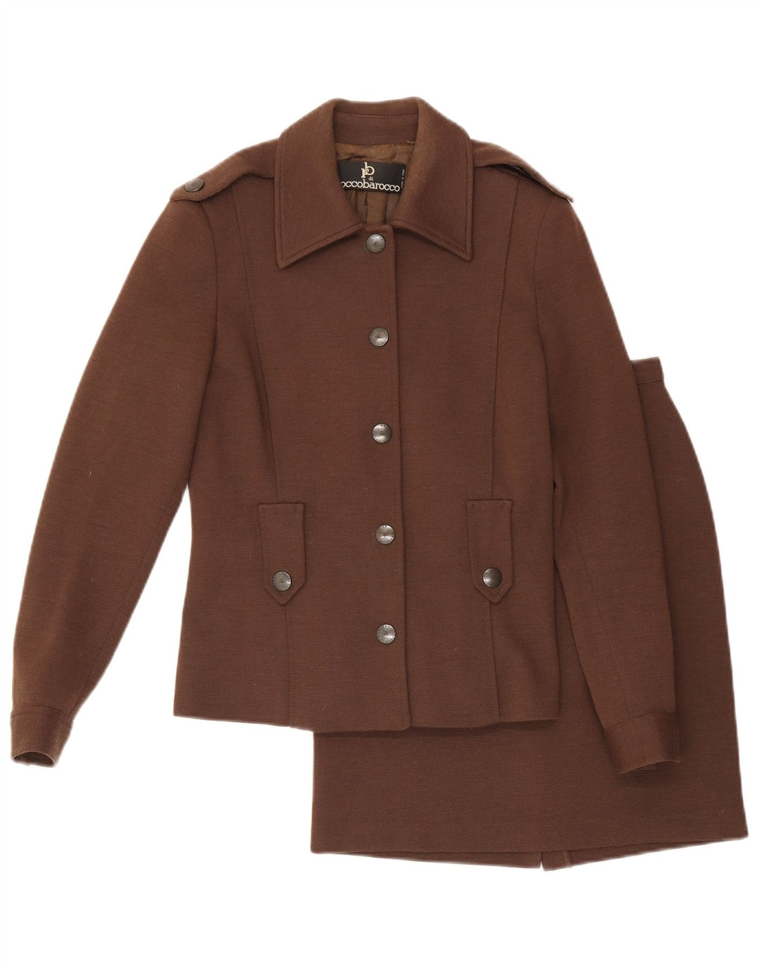 Roccobarocco Damen 5-Knopf-2-teiliges Rockset UK 10 Small W23 Brown Army