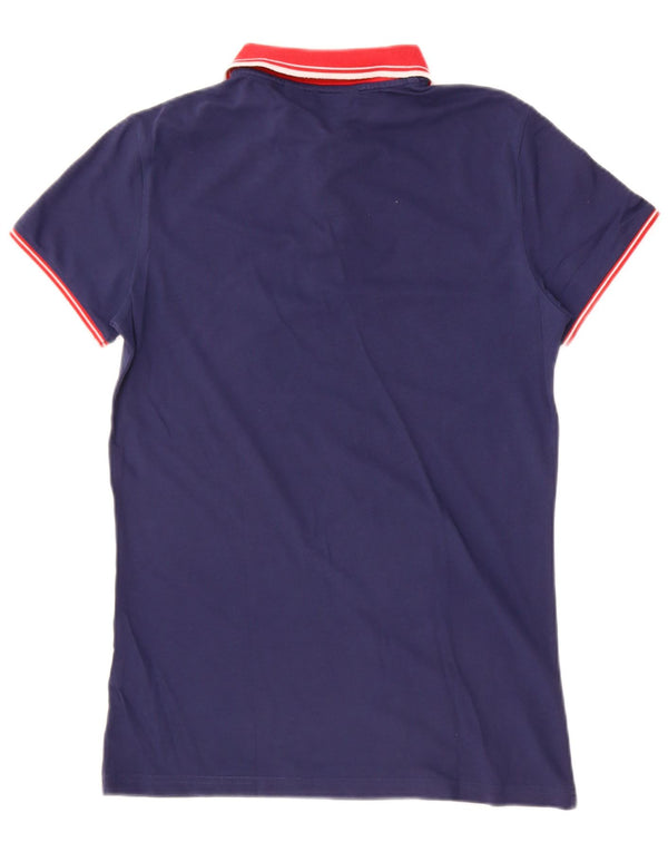 Kappa Mens Polo Shirt Large Navy Blue Cotton