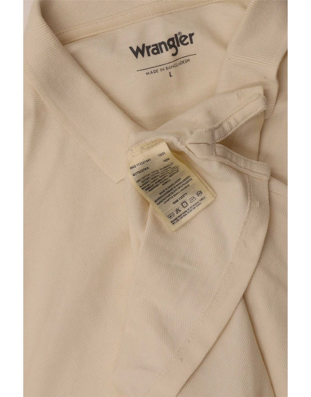 Wrangler Herren-Poloshirt, große gelbe Baumwolle