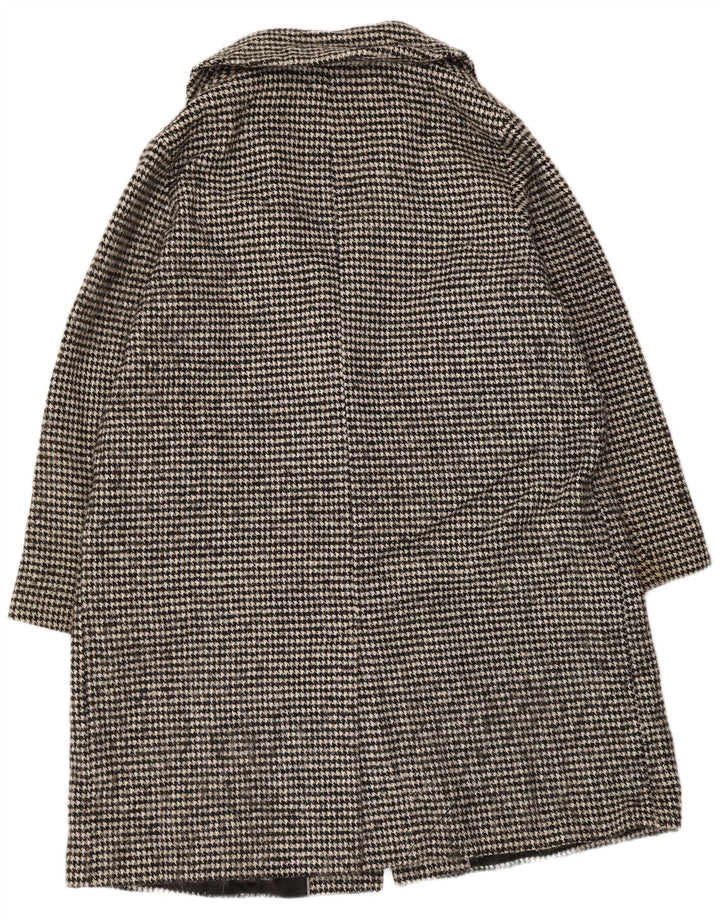 John Lewis Damen Übergroßer zweireihiger Mantel UK 18 XL Schwarzer Hahnentritt