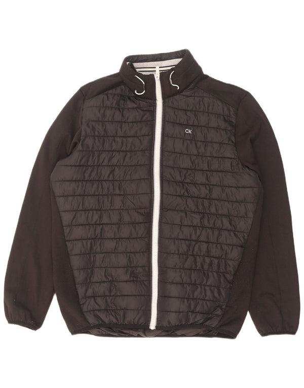 Calvin Klein Mens Golf Padded Jacket UK 38 Medium Black Polyester