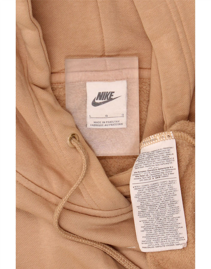 Nike Herren-Kapuzenpullover mit lockerer Passform, groß, beige Baumwolle