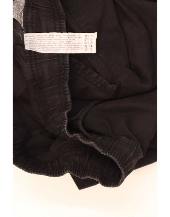 Zara Herren Chinoshorts XL W34 Schwarze Baumwolle