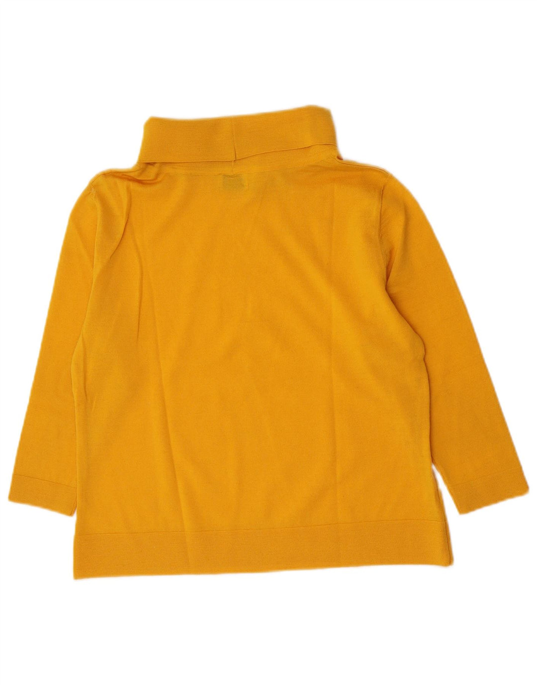 Vintage Damen-Top mit Rollkragen, 3/4-Ärmel, UK-Größe 14, Mittelgelb