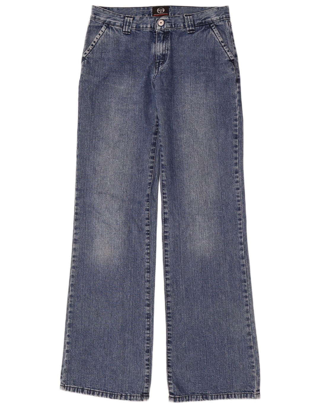 Sergio Tacchini Damen Bootcut Jeans W29 L35 Blaue Baumwolle