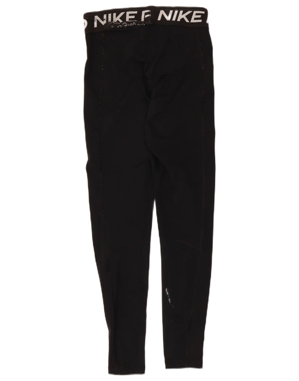 Nike Womens Graphic Leggings UK 8 Small Schwarz Polyester