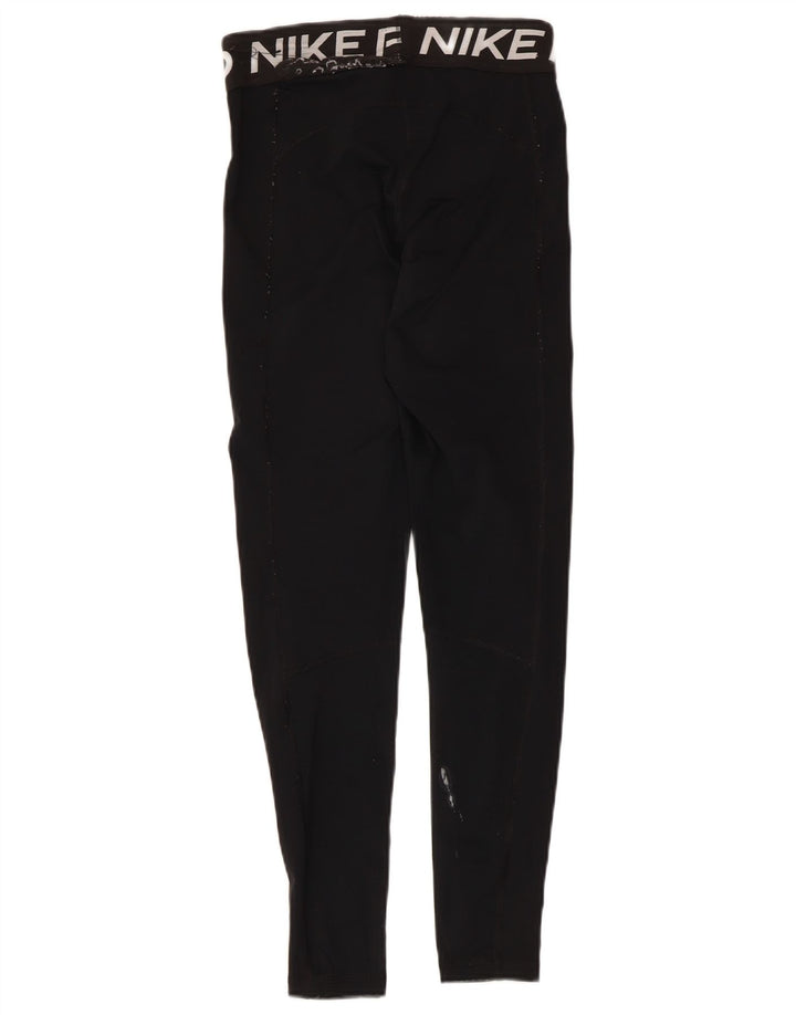 Nike Womens Graphic Leggings UK 8 Small Schwarz Polyester