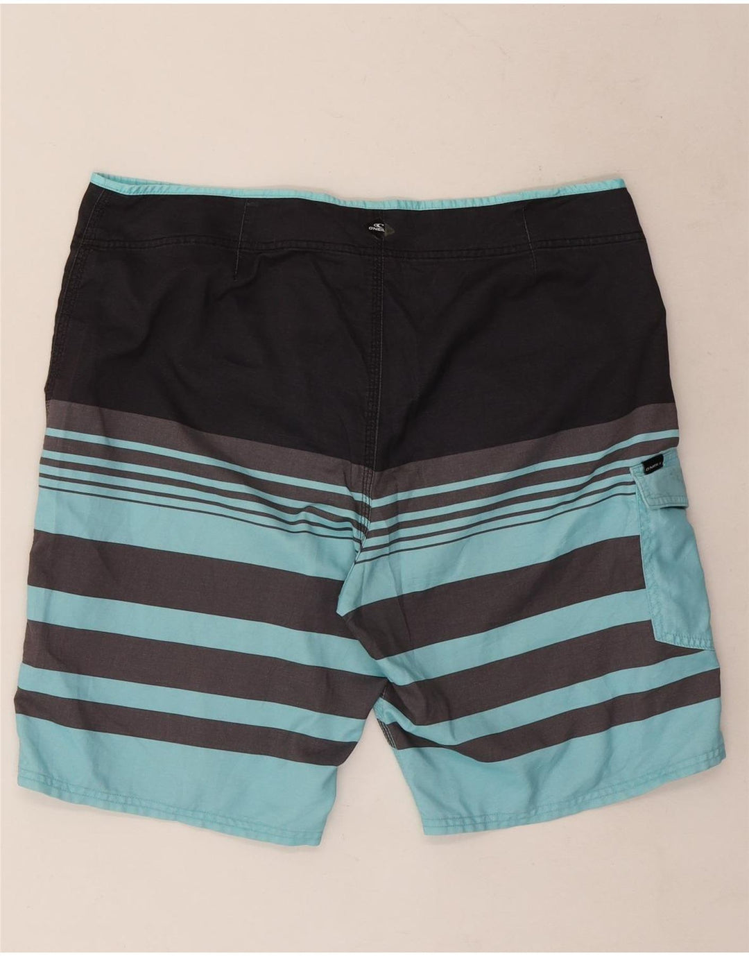 O'Neill Herren-Badeshorts XL, blaues Colourblock-Polyester