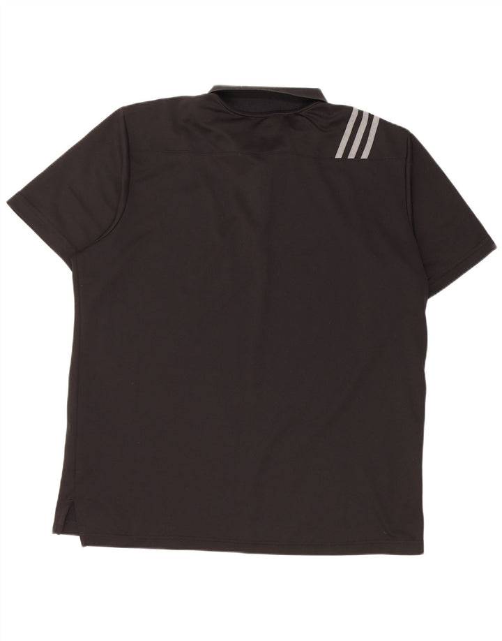 Adidas Herren Golf-Poloshirt, groß, aus schwarzem Polyester