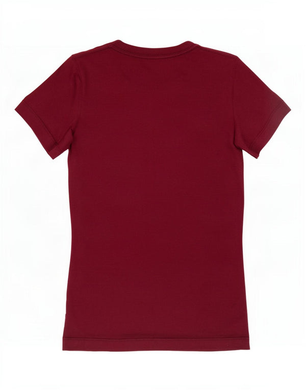 Nike Damen Slim Fit T-Shirt Top UK 6 XS Kastanienbraun Baumwolle