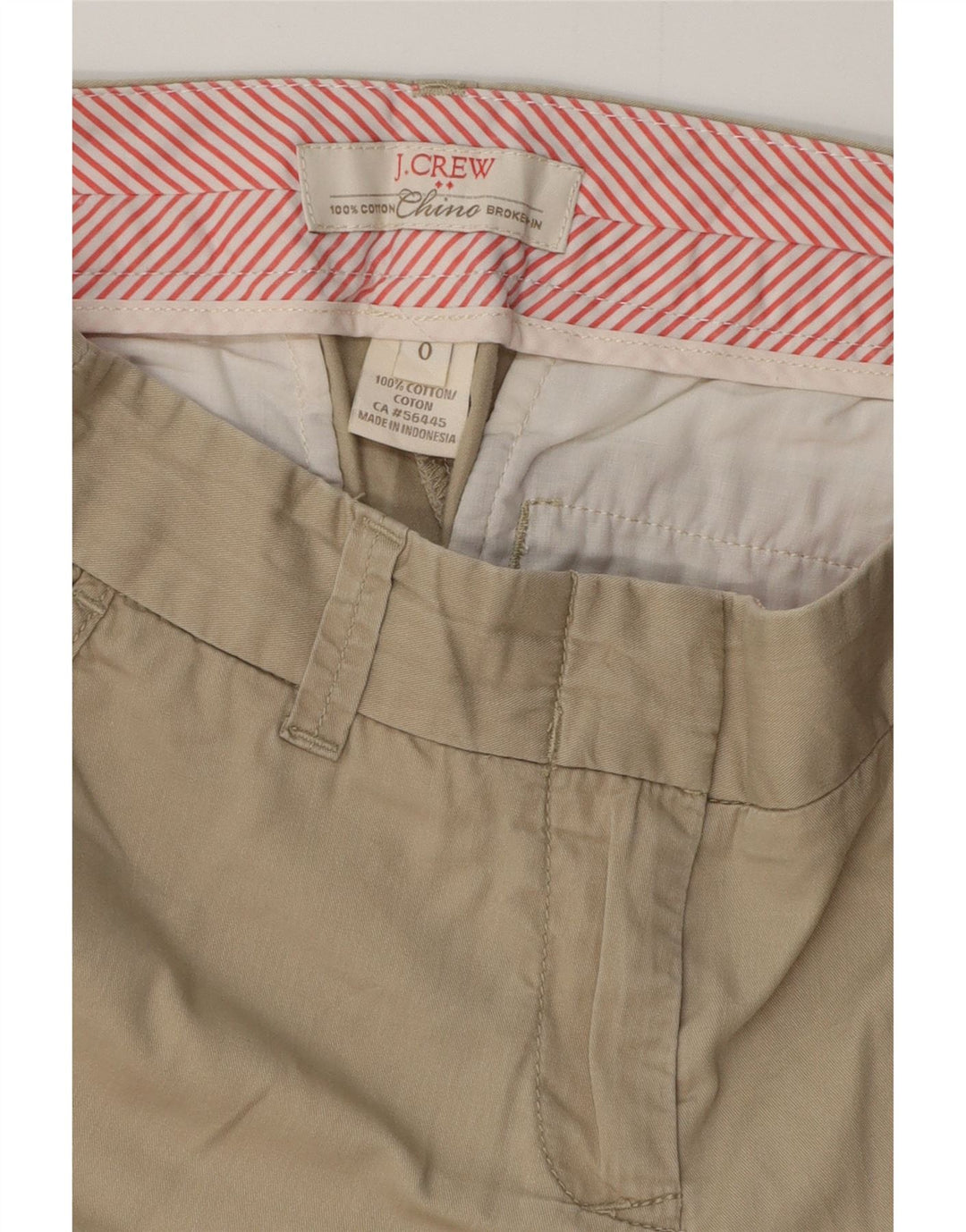 J. CREW Damen Chino-Shorts US 0 XS W28 Beige Baumwolle