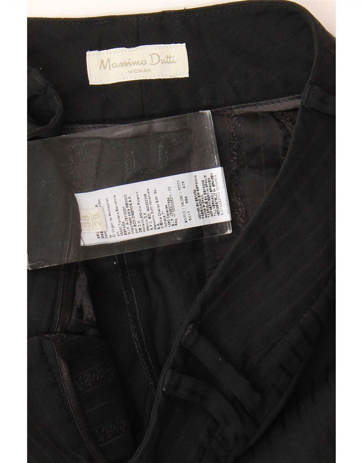 Massimo Dutti Damen Chinohose EU 38 Small W28 L30 Schwarz gestreift
