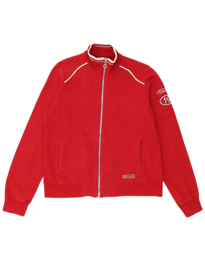 Champion Damen-Trainingsanzugoberteil mit Grafik, UK 14, Größe L, Rot, Baumwolle