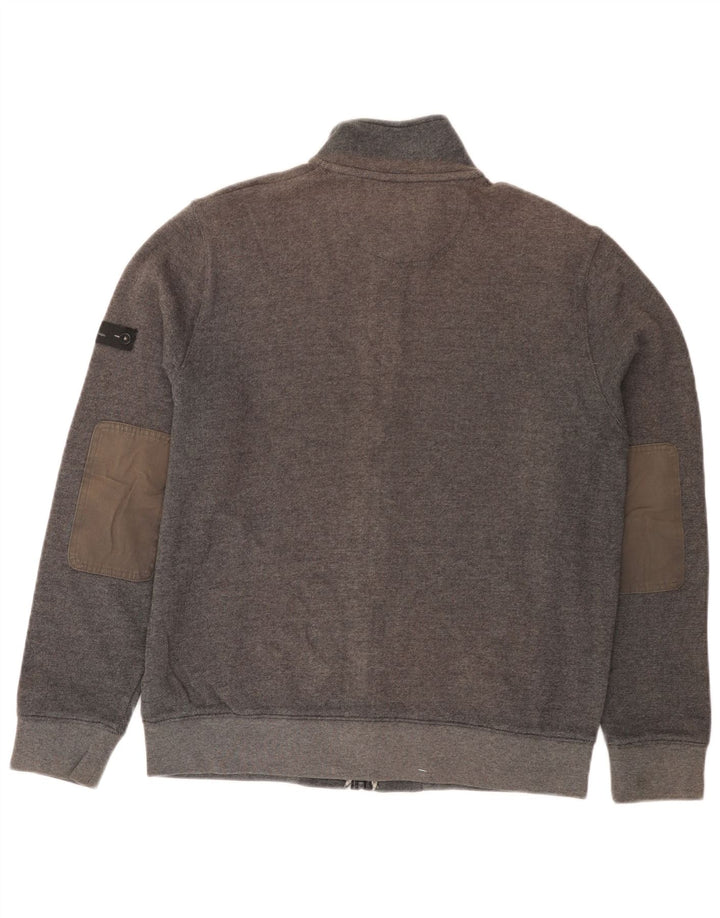 BEN SHERMAN Herren-Trainingsanzug-Oberjacke aus mittelgrauer Baumwolle