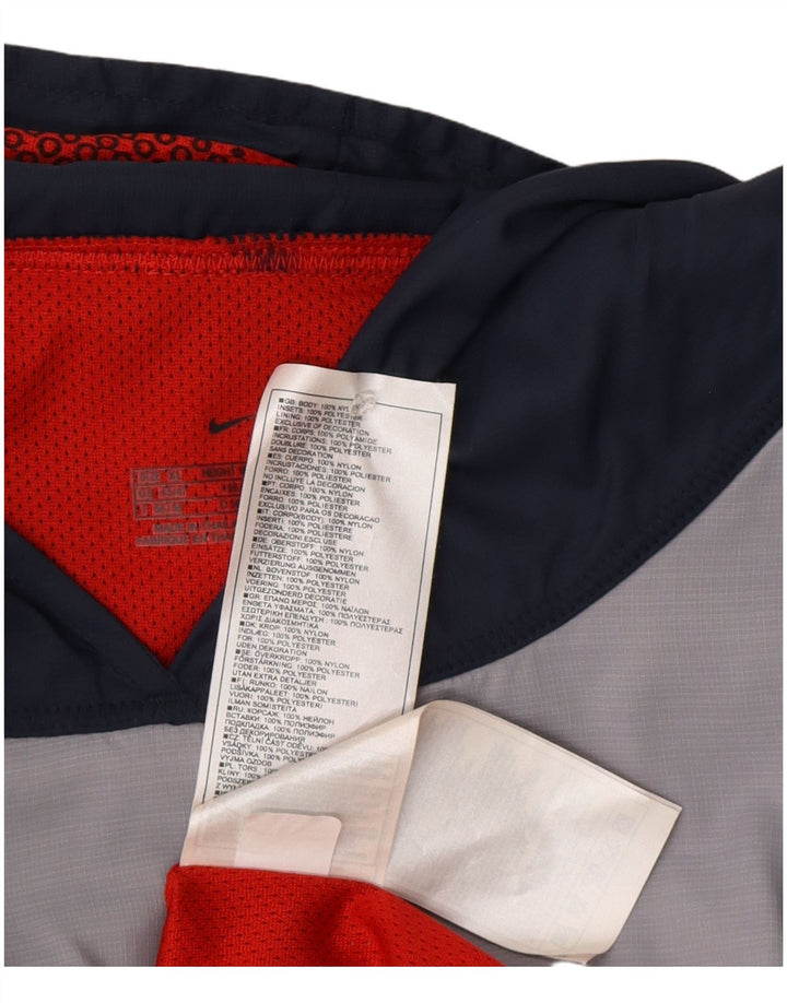 Nike Herren-Weste mit Kapuze, XL, graues Colourblock-Nylon