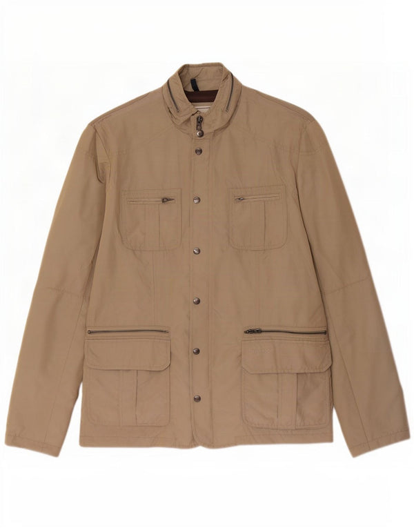 Geox Herren Respira Hooded Utility Jacke UK 46 3XL Beige Polyamid