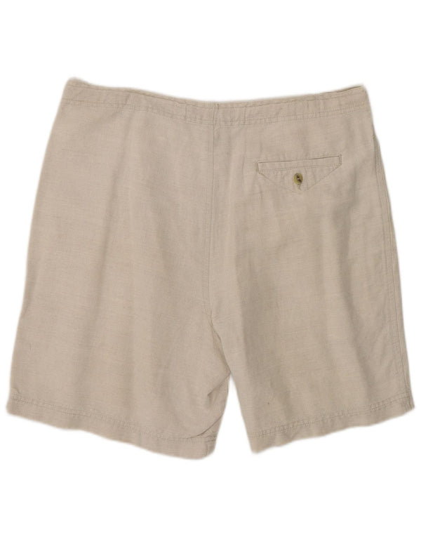 Marks & Spencer Damen Pegged Chino Shorts Medium W34 Beige Leinen