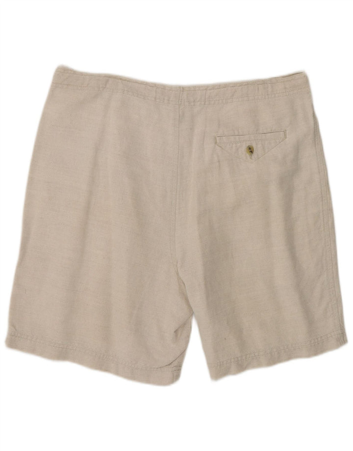 Marks & Spencer Damen Pegged Chino Shorts Medium W34 Beige Leinen