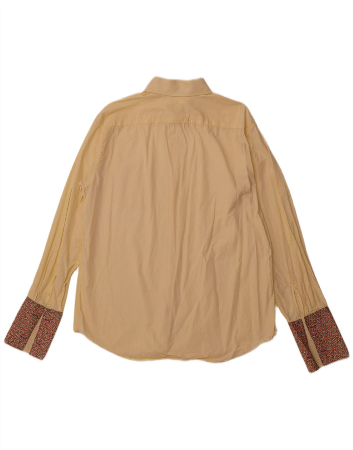 PAUL SMITH Herrenhemd Größe 17 1/2 44 XL Gelbe Baumwolle