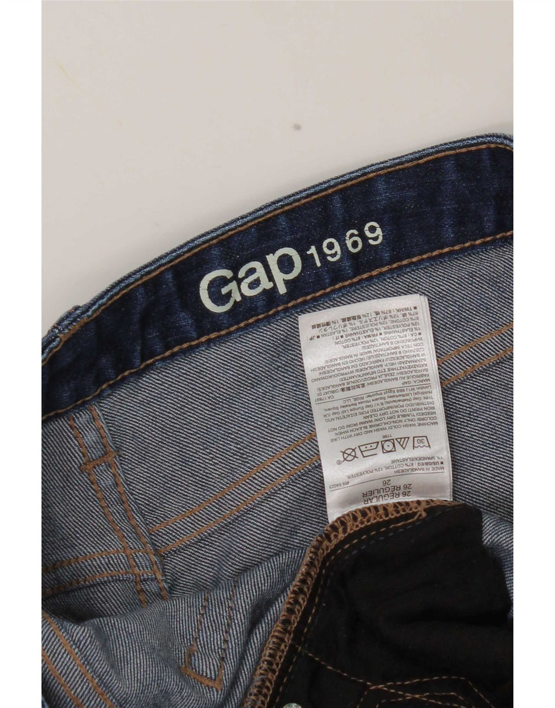 Gap Damen Bootcut-Jeans W26 L30 Blaue Baumwolle