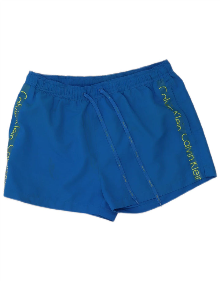 Calvin Klein Herren Graphic Badeshorts XL Blau Polyester
