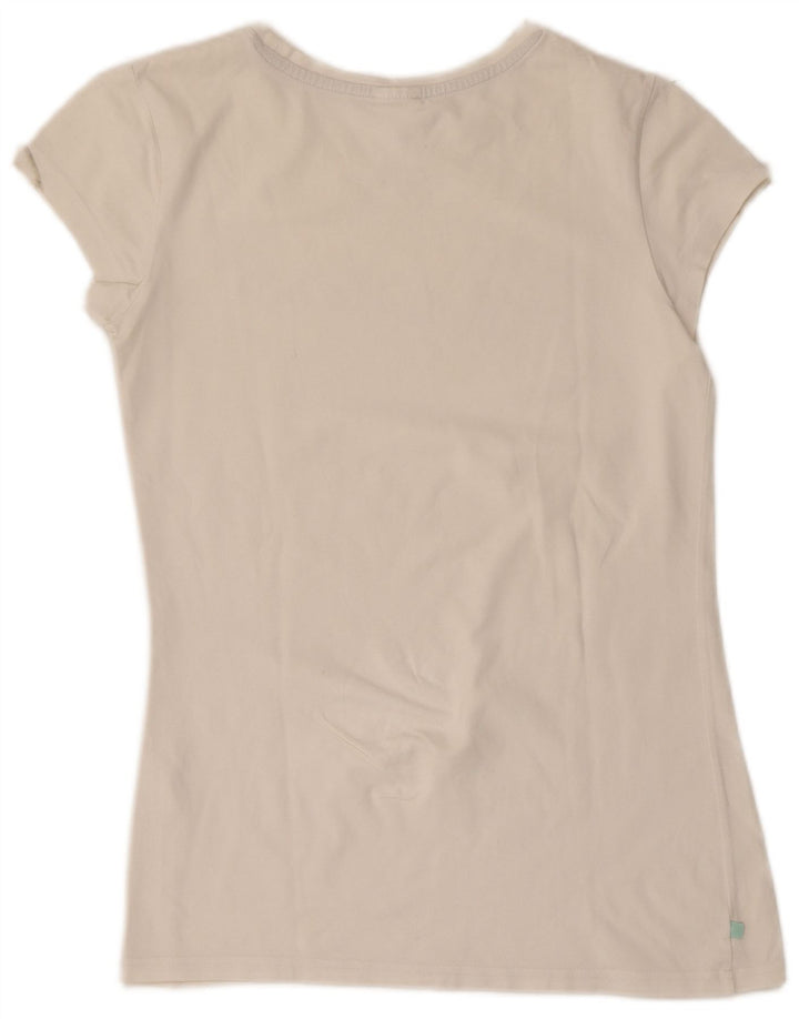 Adidas Damen Graphic T-Shirt Top UK 14 Medium Weiß