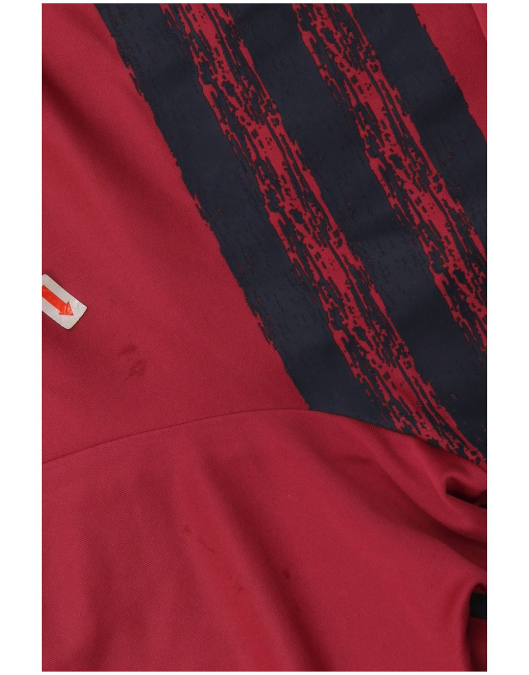 Adidas Herren Primegreen Poloshirt, großes rot gestreiftes Polyester