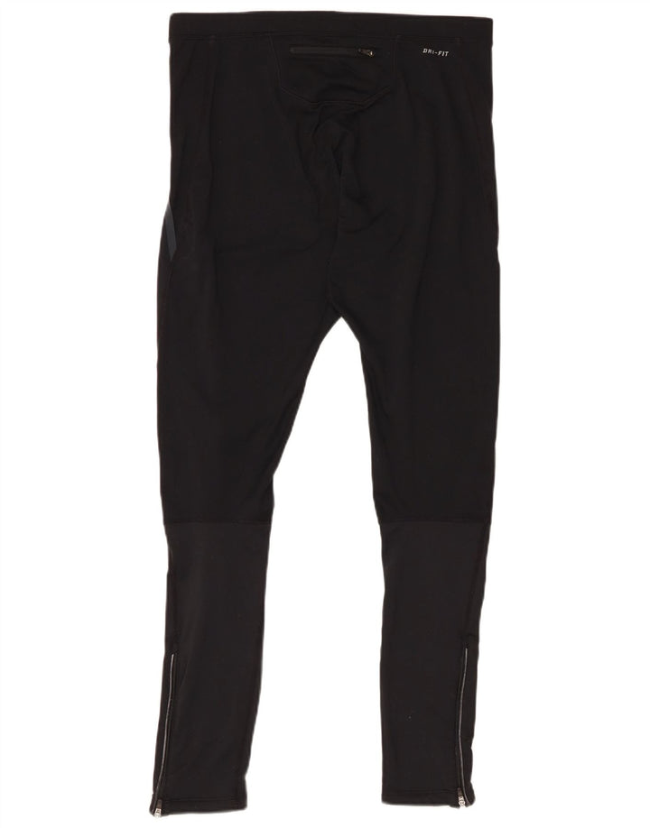 Nike Damen Dri Fit Leggings UK 16 Large Schwarz Polyester