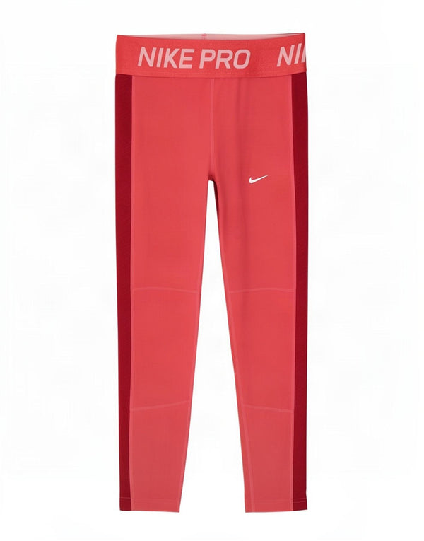 Nike Grafik-Leggings für Mädchen, 12–13 Jahre, groß, rosafarbenes Farbblock-Polyester