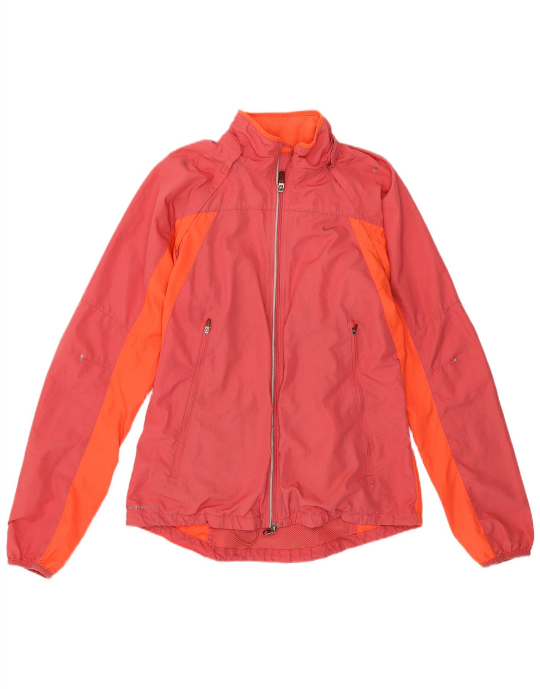 Nike Damen Storm-Fit Regenjacke UK 12 Mittelrosa Colourblock-Polyester