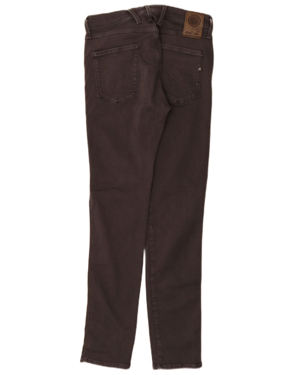 Replay Damen Anbass Slim Jeans W30 L32 Graue Baumwolle