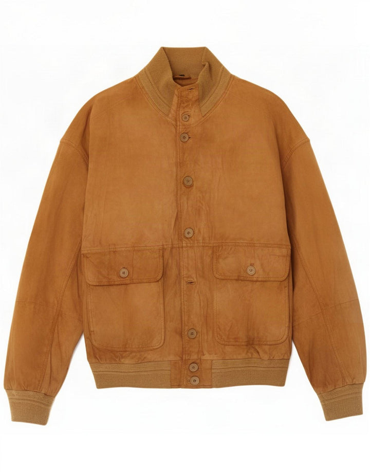 Conbipel Herren Wildleder Bomberjacke IT 56 2XL Beige Leder