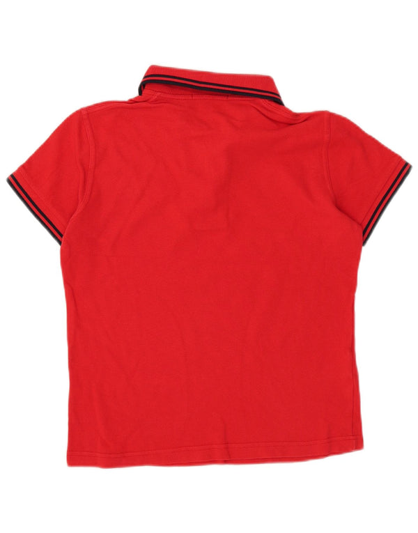 Fred Perry Damen Crop Poloshirt UK 8 Small Rote Baumwolle