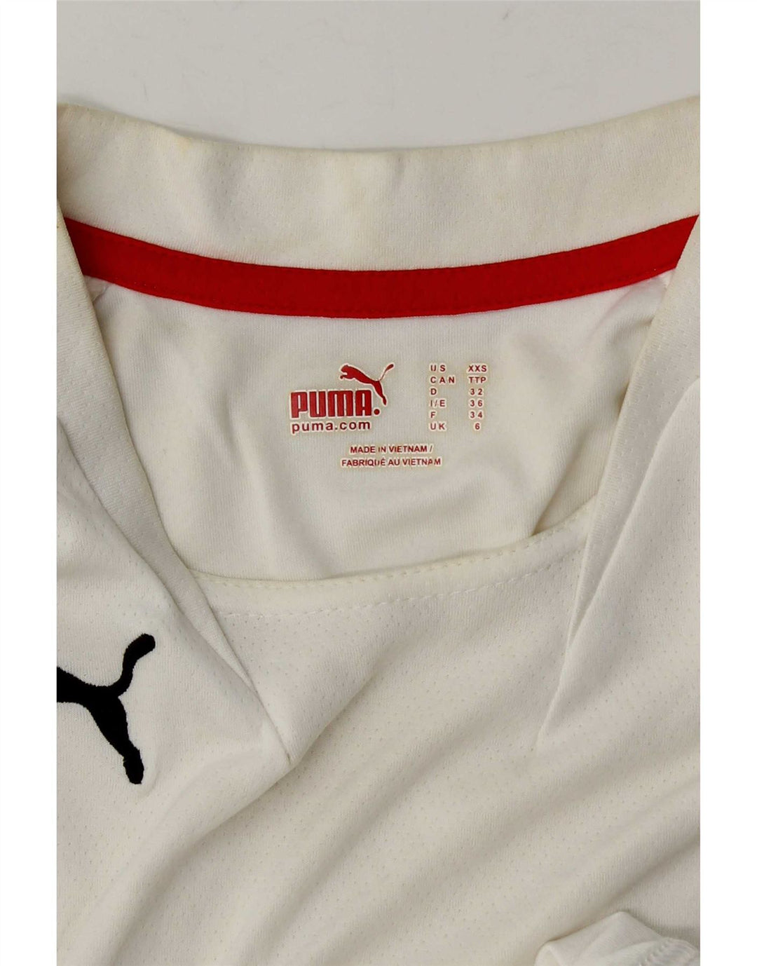 Puma Damen T-Shirt Top UK 6 XS Weiß