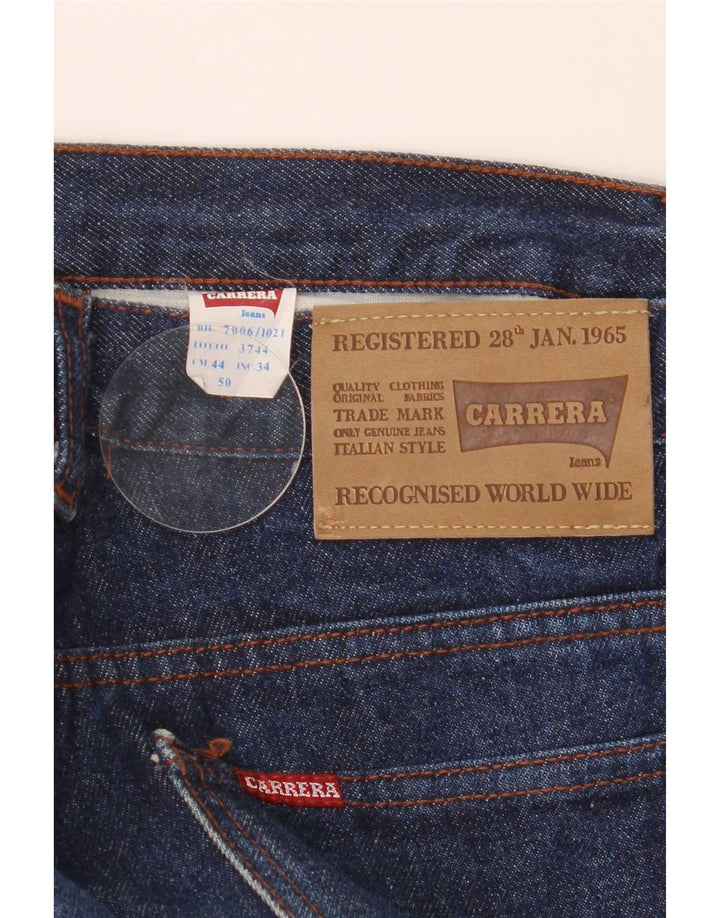 Carrera Herren Straight Jeans W34 L31 Marineblaue Baumwolle