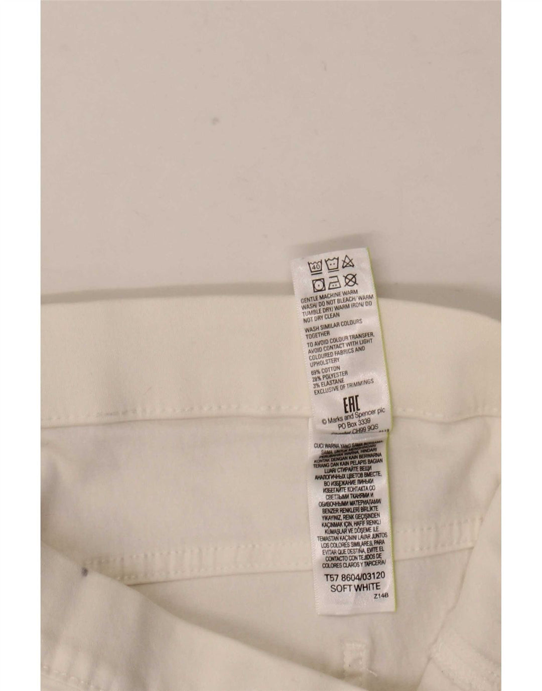Marks & Spencer Damen Jegging-Jeans UK 12 Medium W32 L28 Weiße Baumwolle