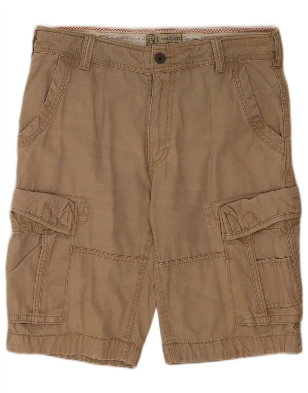 Fat Face Herren Cargoshorts W34 Large Beige Baumwolle