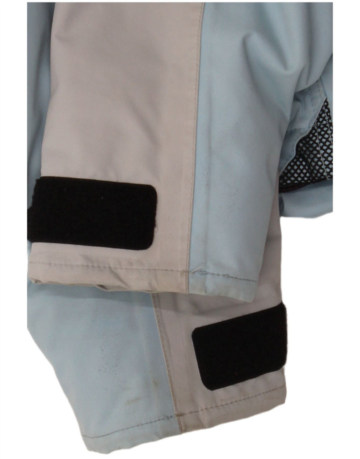 Musto Damen-Regenjacke mit Kapuze, übergroß, Gr. 10, klein, Blau, Farbblock