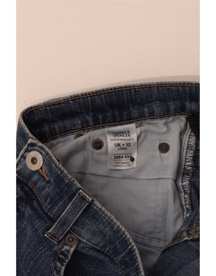 Marks & Spencer Damen Bootcut-Jeans UK 12 Medium W28 L29 Blaue Baumwolle