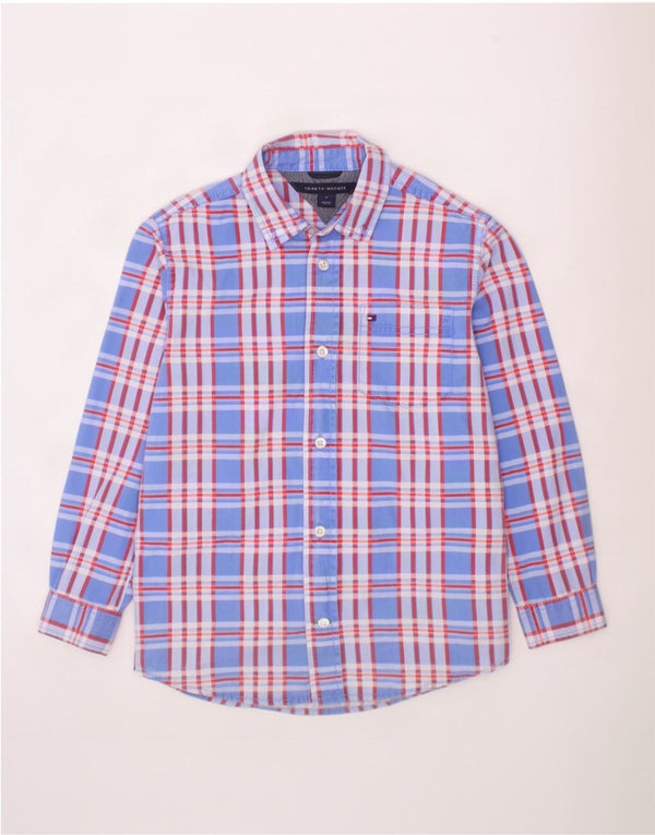 Tommy Hilfiger Hemd für Jungen, 6–7 Jahre, blau kariert, Baumwolle