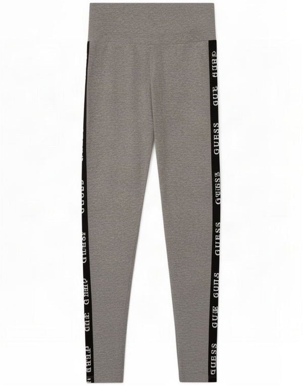 Guess Damen Grafik-Leggings UK 8 Small Grau Colourblock Baumwolle