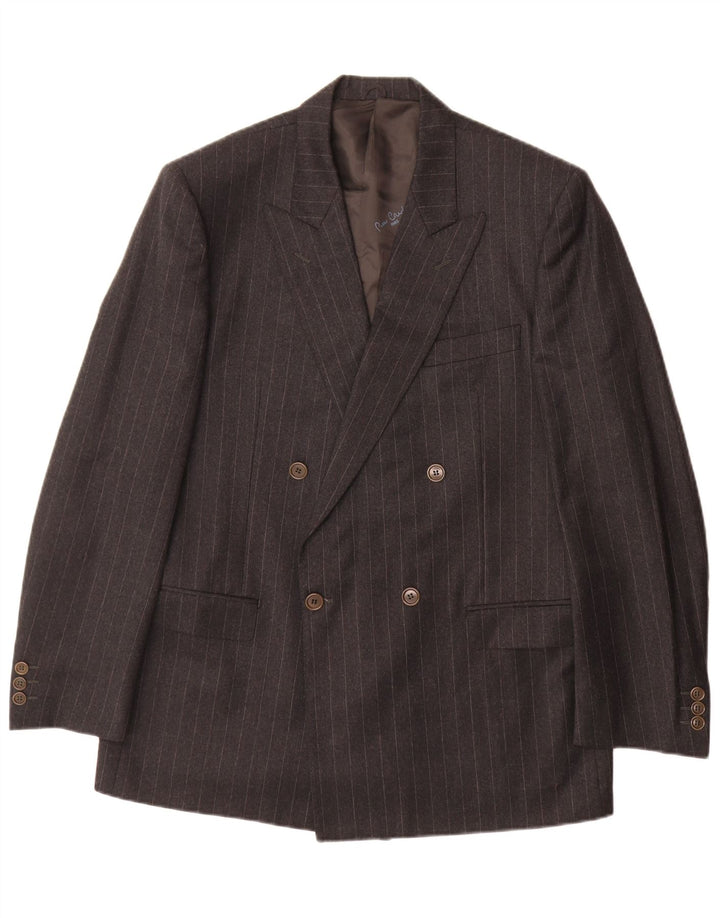 Pierre Cardin Herren Zweireihiger 2-teiliger Anzug UK 40 Large Grau Klassisch