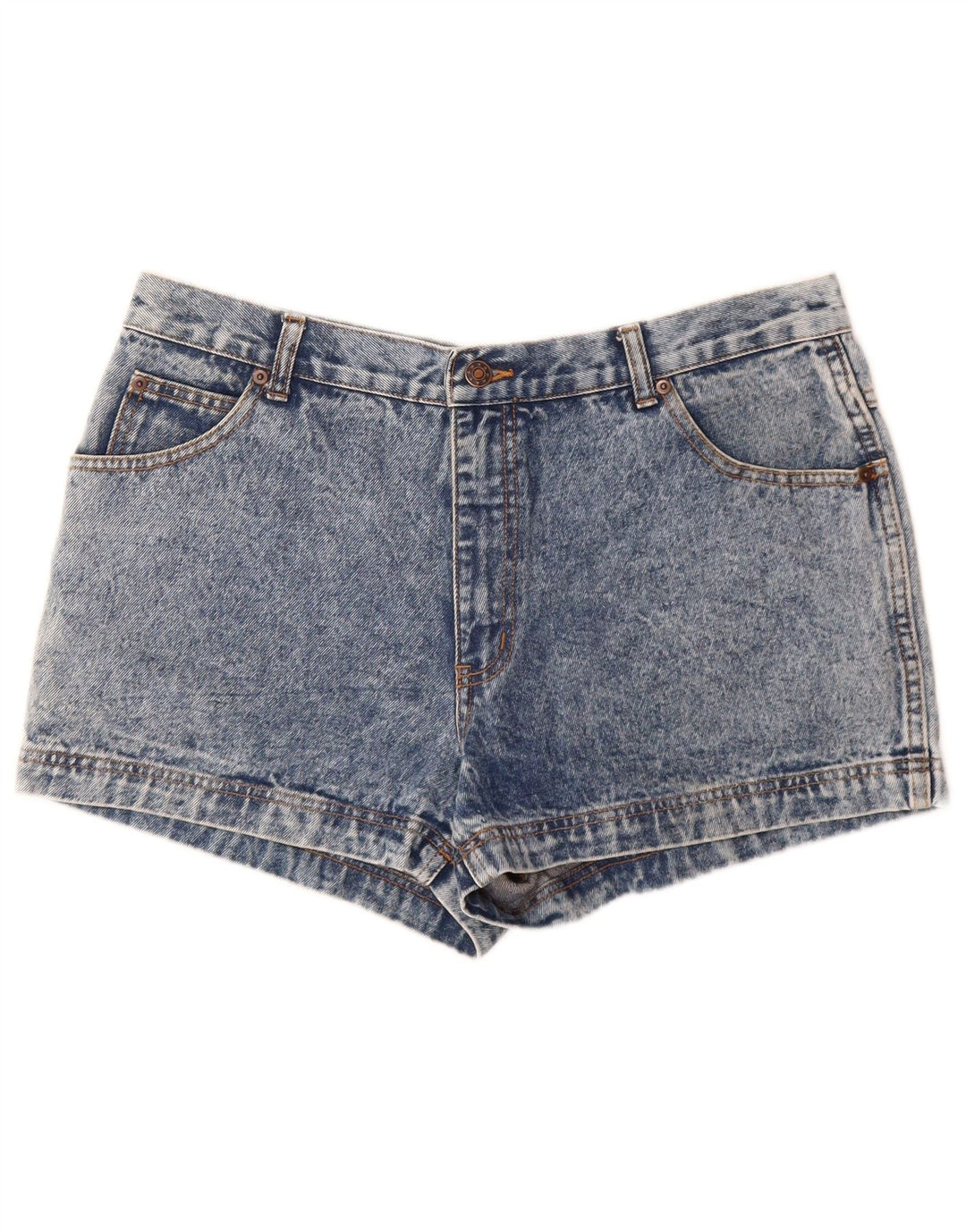 BERTO LUCCI Damen Jeansshorts W34 Große blaue Baumwolle